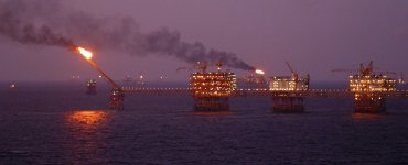 Méthane brulé lors de l'extraction de pétrole en mer de Chine