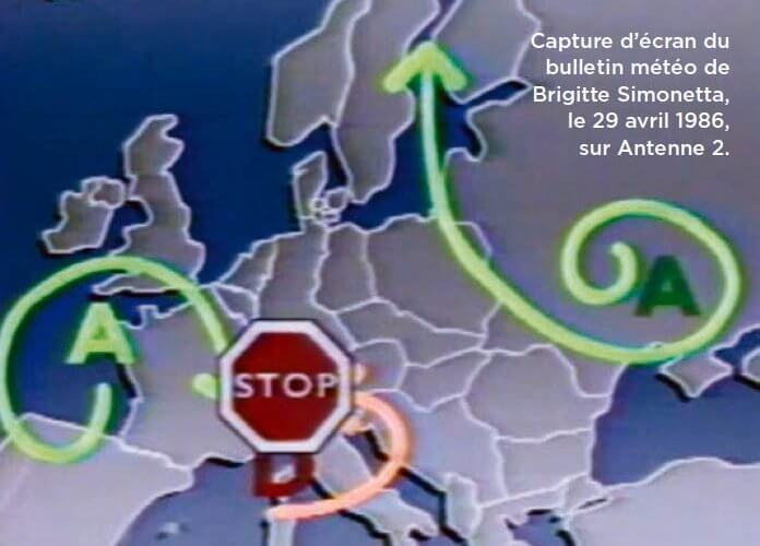 Capture écran bulletin météo 29 avril 1986 Tchernobyl